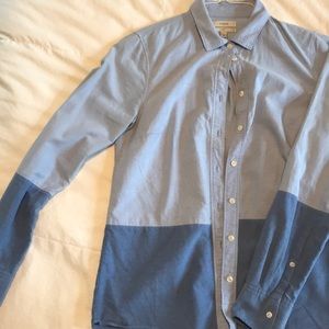 Jcrew color block button down